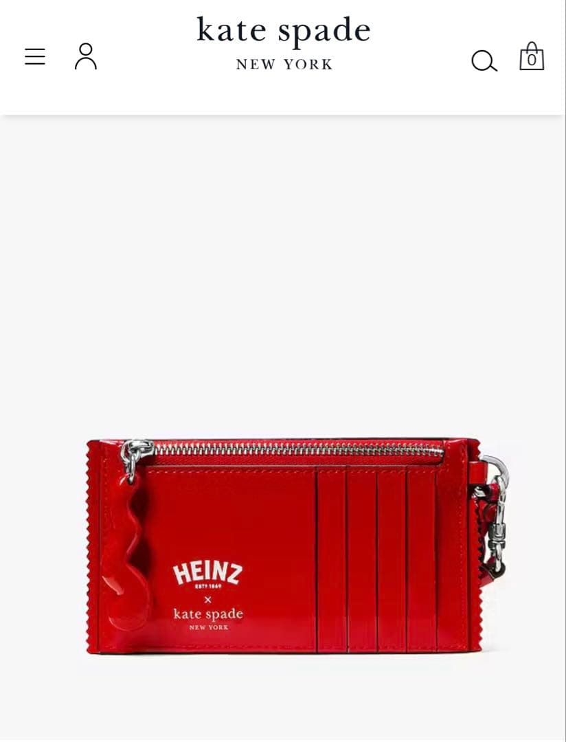 【わちち】ハインツ×ケイトスペード　パテント　　カードケース