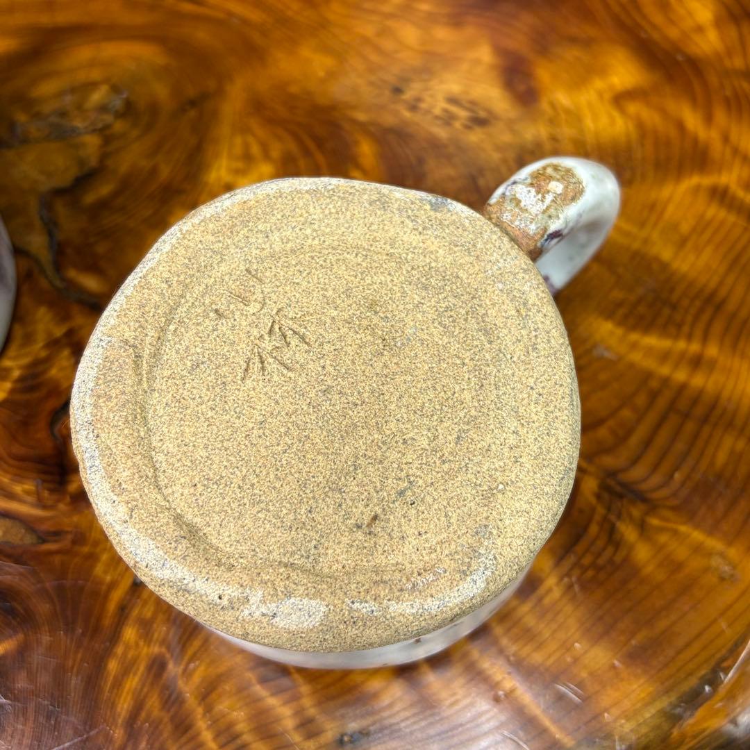 詳細不明 マグカップ2点　在銘 小林 小岱焼？　小代焼　作家物？