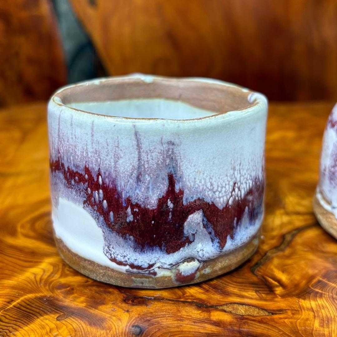 詳細不明 マグカップ2点　在銘 小林 小岱焼？　小代焼　作家物？