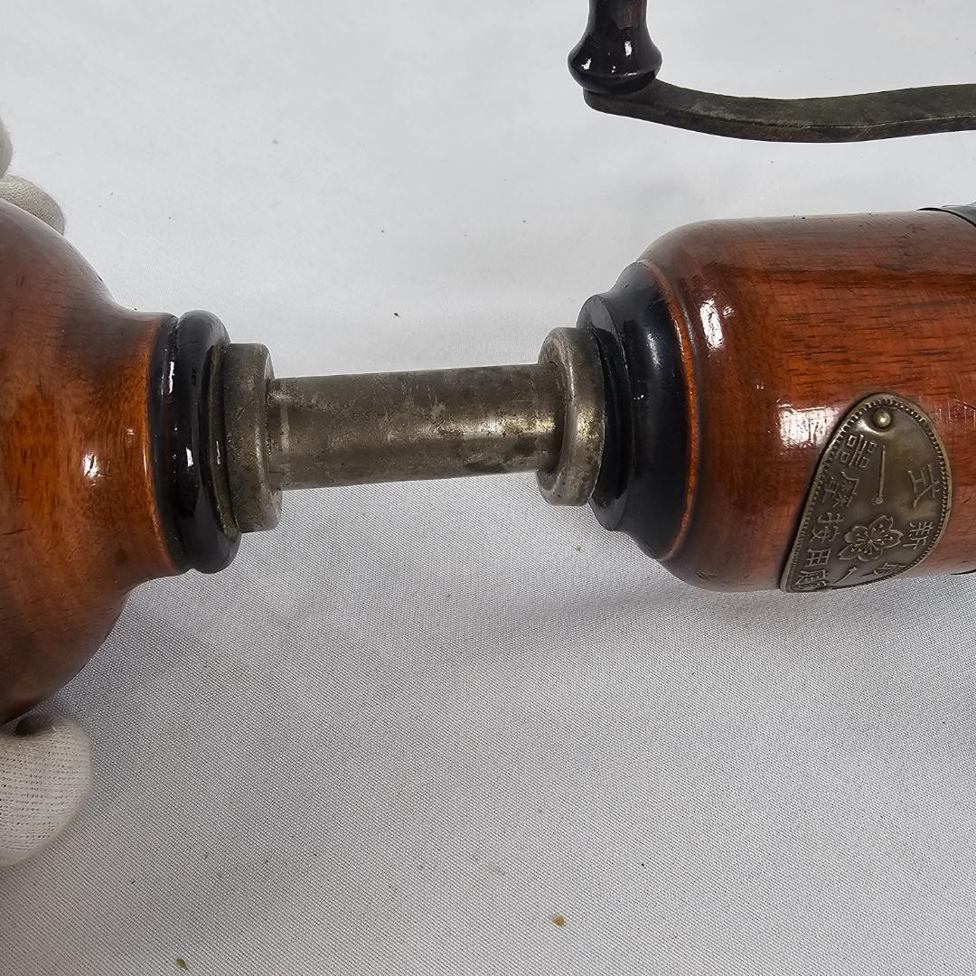 希少 アンティーク 手回し 按摩器 家庭用 最新式 木製 骨董