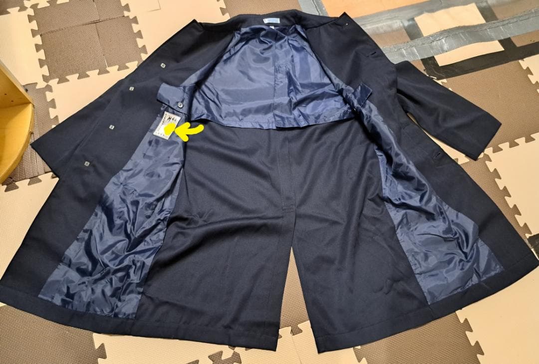 南海電鉄・旧制服時代の正規支給品 駅係員／車掌用の冬季ロングコート ＋ 支給袋