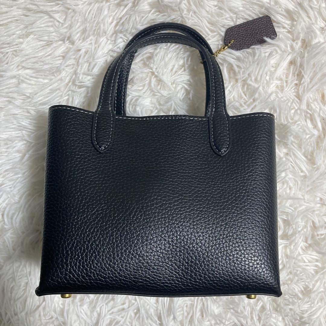 未使用級　現行　コーチ　ショルダーバッグ　ウィロウ トート バッグ 18　黒