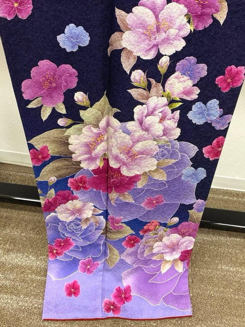 振袖 豪華 銀通し 紋意匠 身丈168cm パールトーン加工済