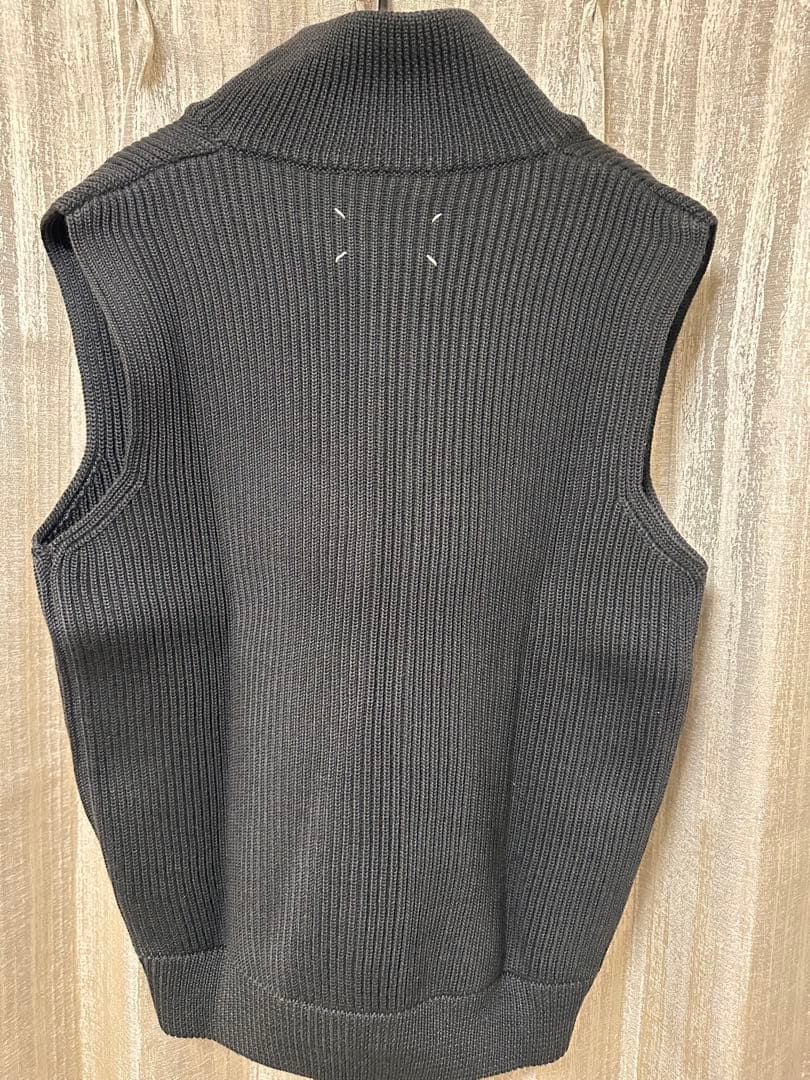 【美品】Margiela マルジェラ ドライバーズニット ベスト黒M ここのえ期