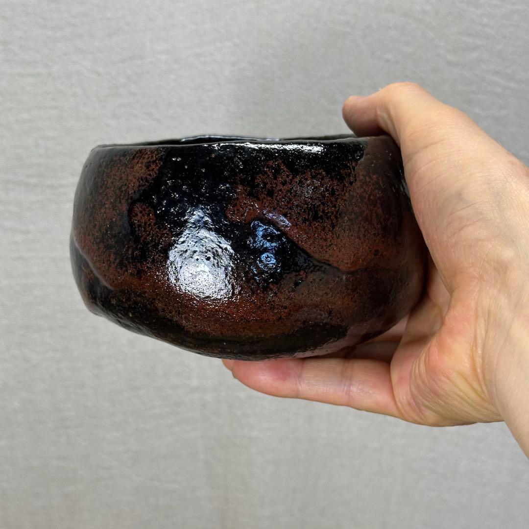 a738 送料込 光悦写紙屋茶盌 三代 昭楽造 在銘 四方桟共箱 茶道具 抹茶碗