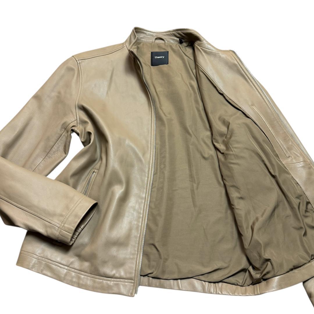 3683 Theory レザージャケット ラムレザー 羊革 XL ベージュ