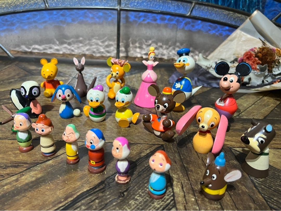 激レア 希少 ディズニー こけし セット 昭和レトロ 木製 人形 インテリア