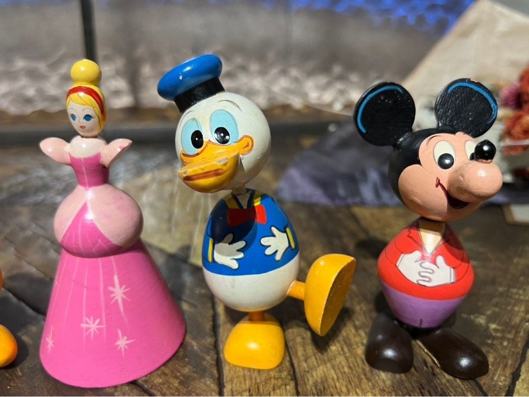 激レア 希少 ディズニー こけし セット 昭和レトロ 木製 人形 インテリア