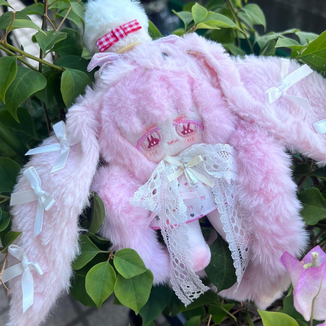 ひ*】様 自作ぬい ピンクうさぎちゃん 無属性ぬいぐるみ