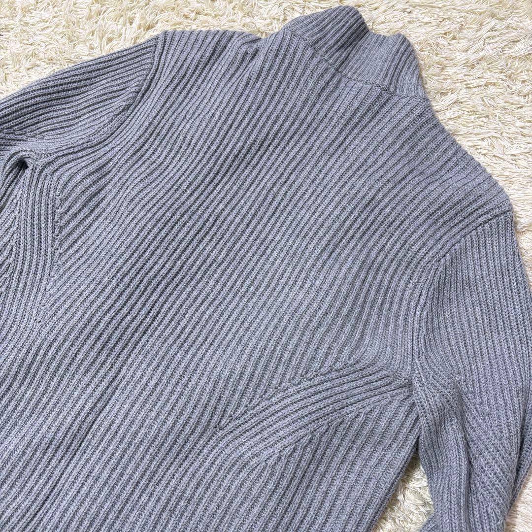 美品 Lサイズ アルマーニエクスチェンジ フェイクムートン ニットジャケット