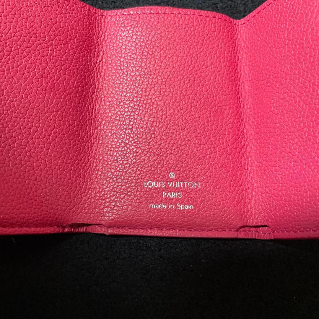 ち*★様 LV ルイヴィトン ピンク 三つ折り財布 コンパクト ミニ財布 可愛い