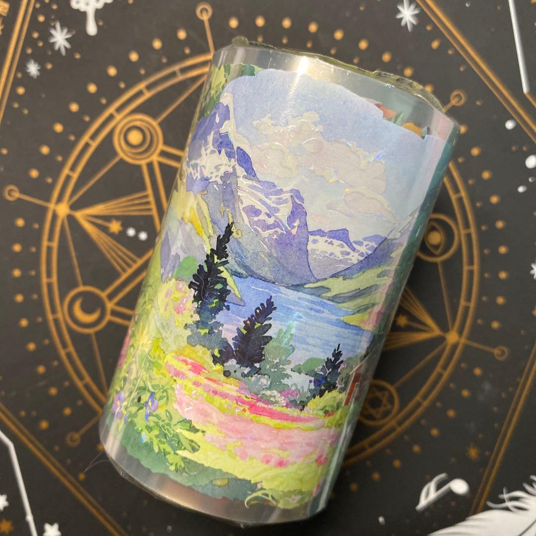 【B1】海外　10m巻　PET/貝殻光マスキングテープ　背景系/装飾系/動物系