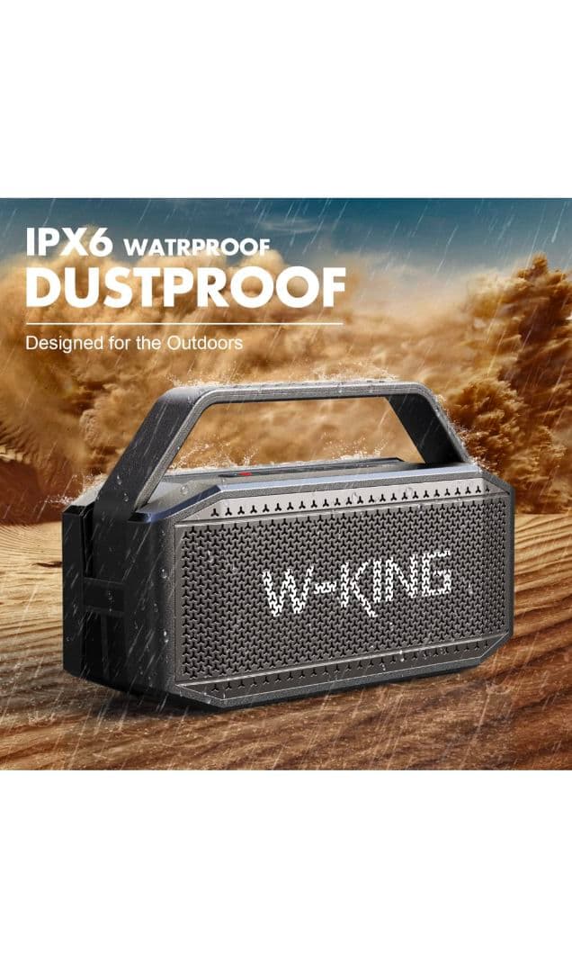 W-KING 60W RMS 100Wピーク、スピーカー bluetooth