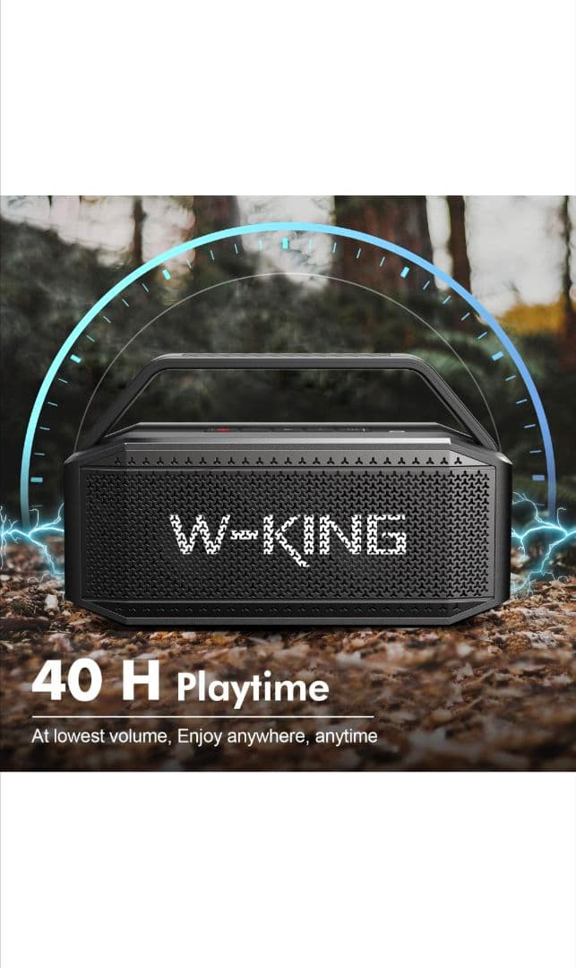 W-KING 60W RMS 100Wピーク、スピーカー bluetooth
