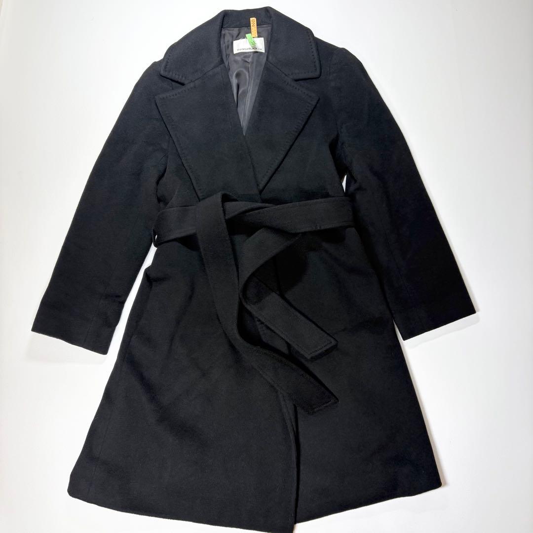 エムプルミエ カシミヤ100% ベルテッドロングコート