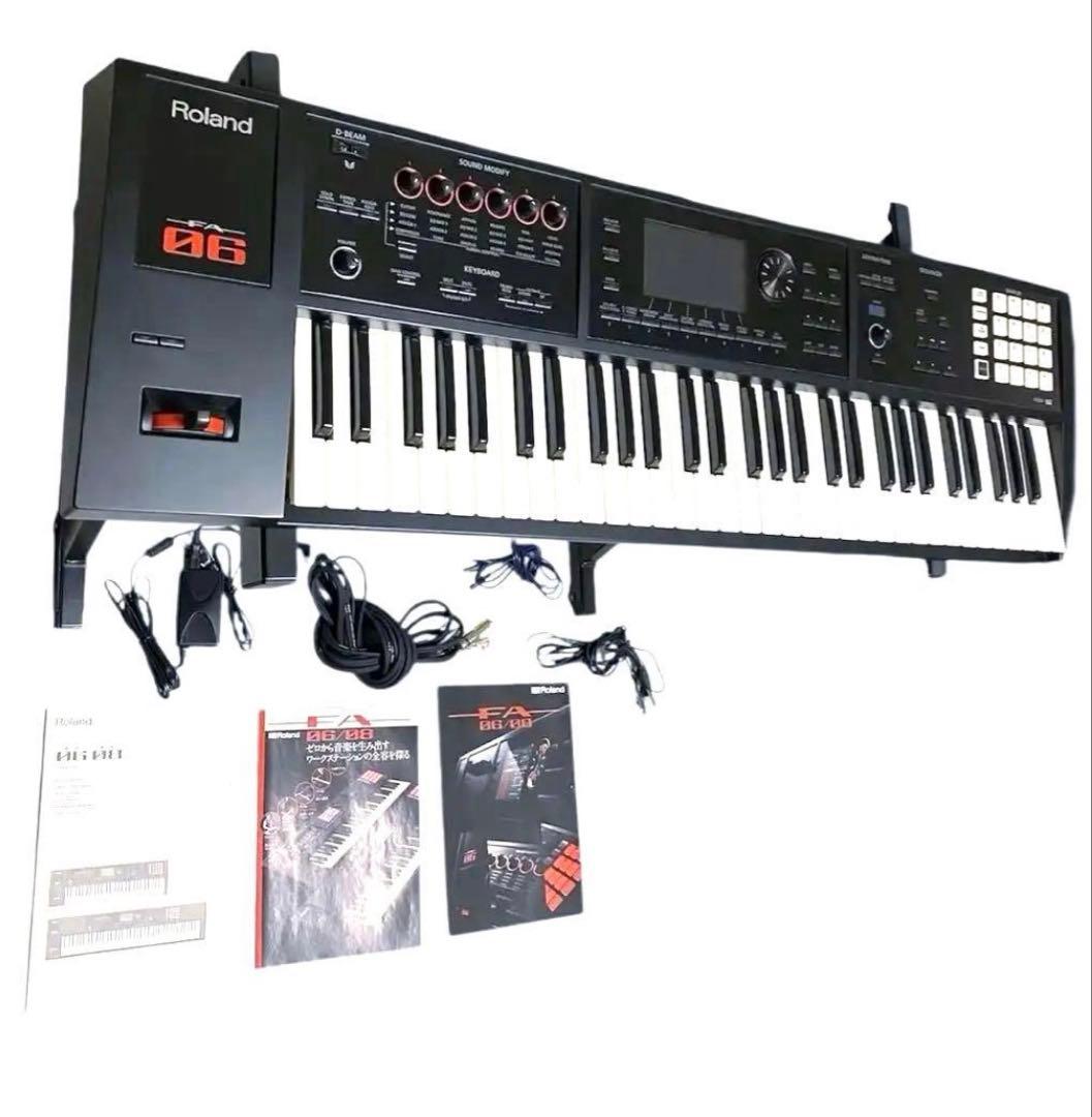 美品※動作不良有 Roland FA-06 61鍵盤 シンセサイザー 一式まとめ