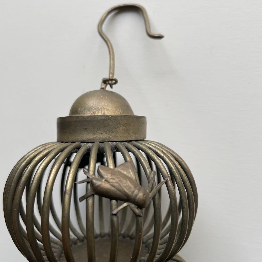 アンティーク「銀製虫かご」中国古美術