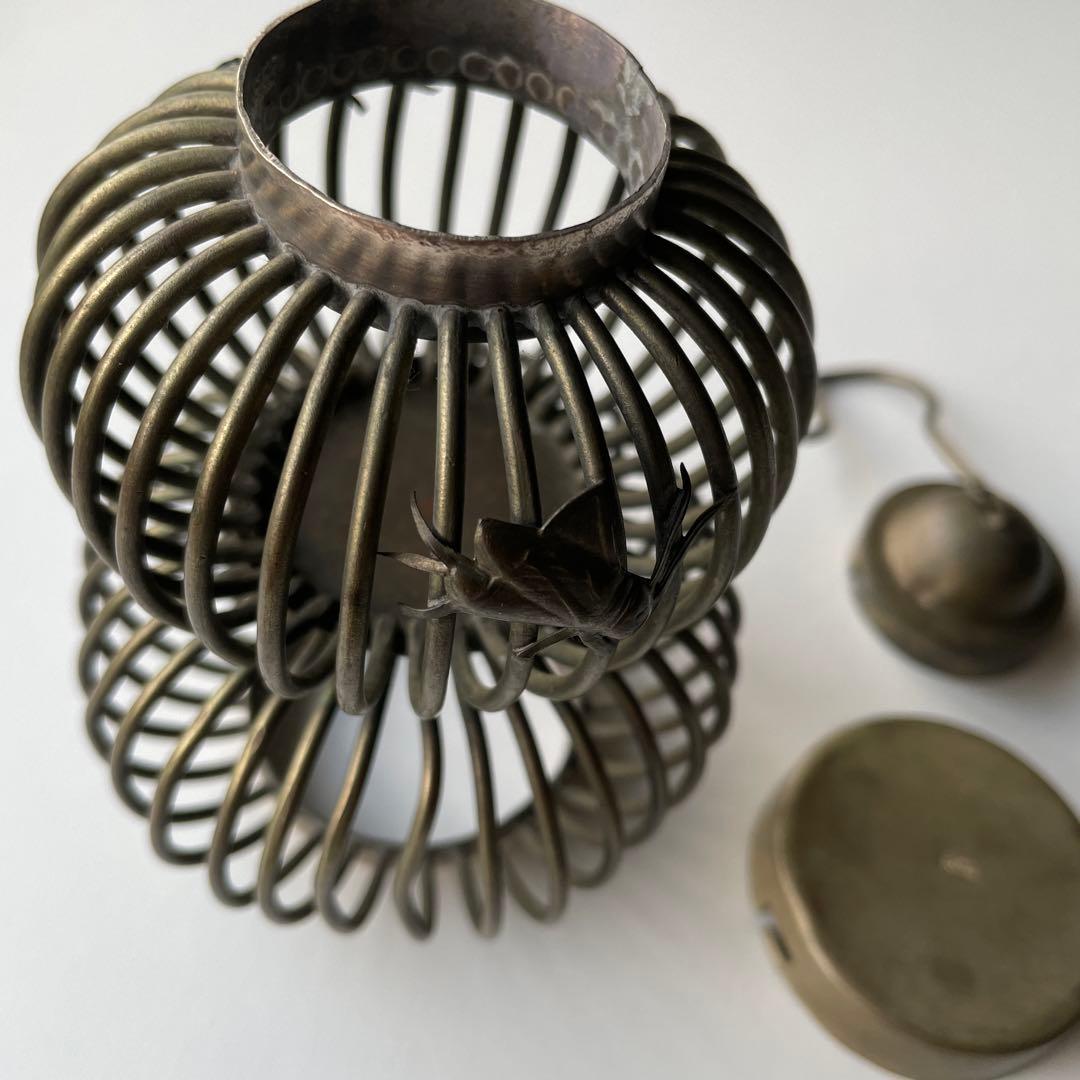 アンティーク「銀製虫かご」中国古美術