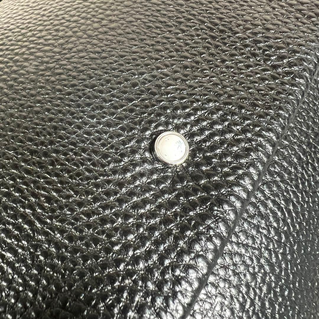 イアパピヨネ ワイドテープショルダーバッグ ブラック ホワイトストーン