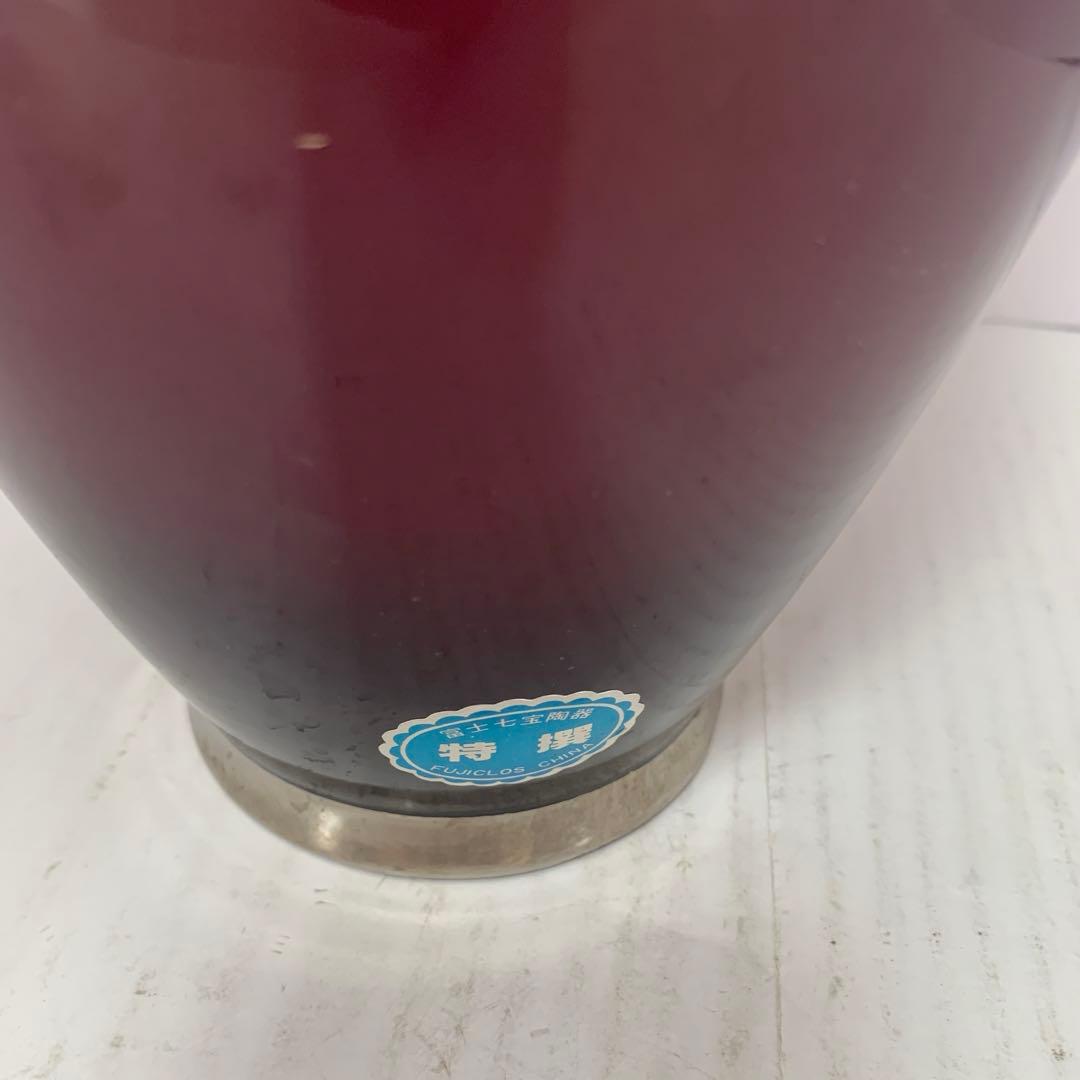 七宝焼　花瓶28cm　富士陶器　送料込み