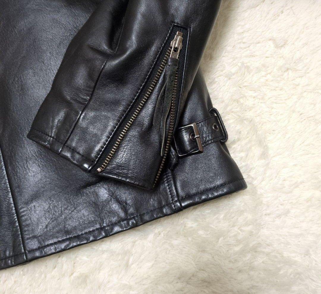 リューグー馬革 シングルライダースジャケットS(Mサイズ相当)ライナー付き