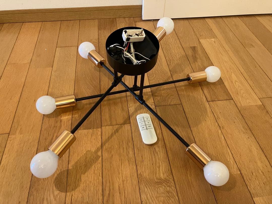 シーリングライト led 6灯 北欧 12畳　リモコン付き