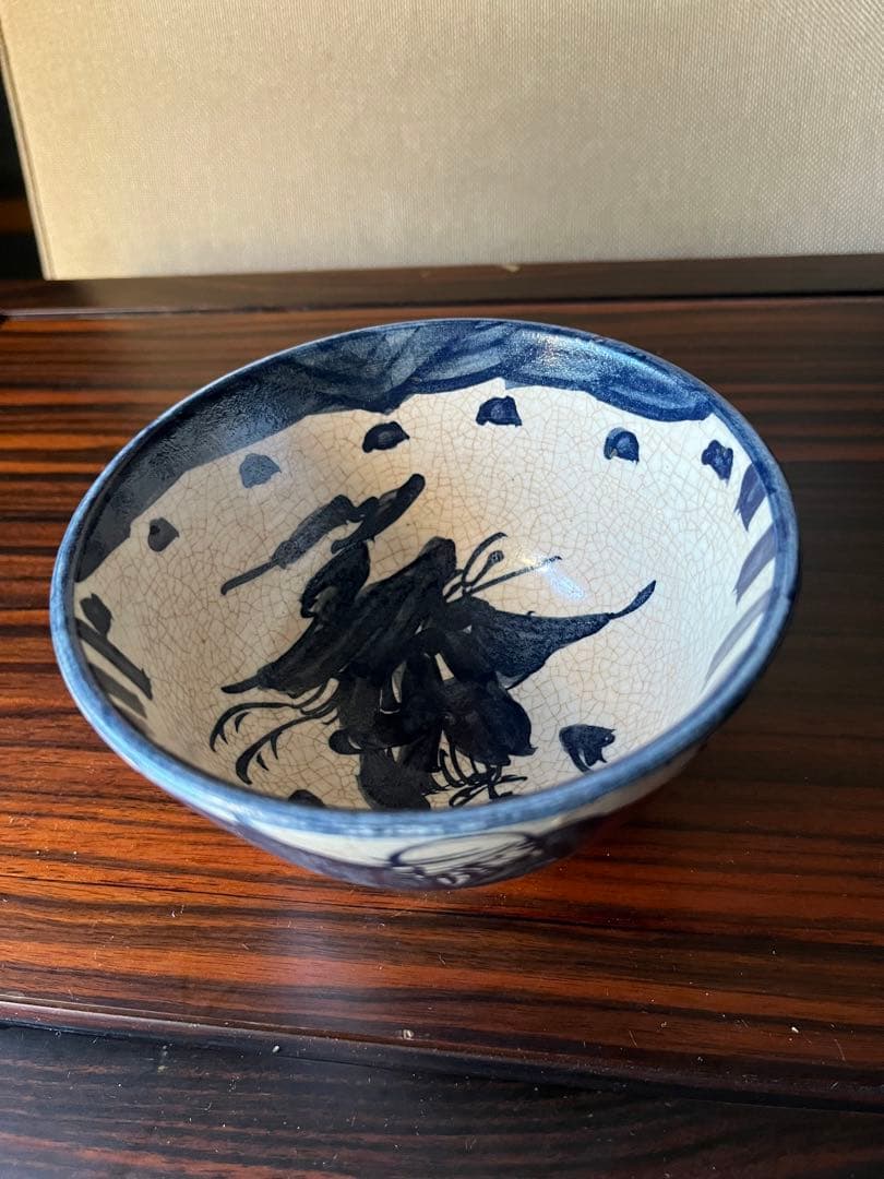 茶道具　抹茶茶京焼 青絵茶碗 抹茶碗 青木木米　青木聾米造 茶道具