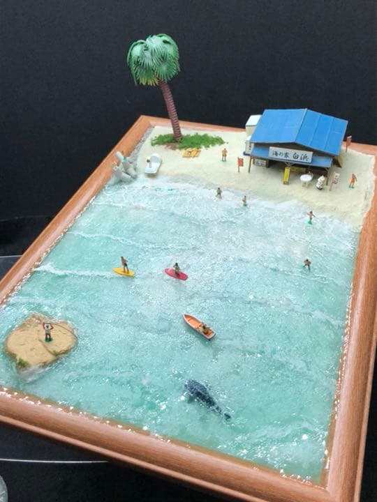 海の家 海岸ジオラマ