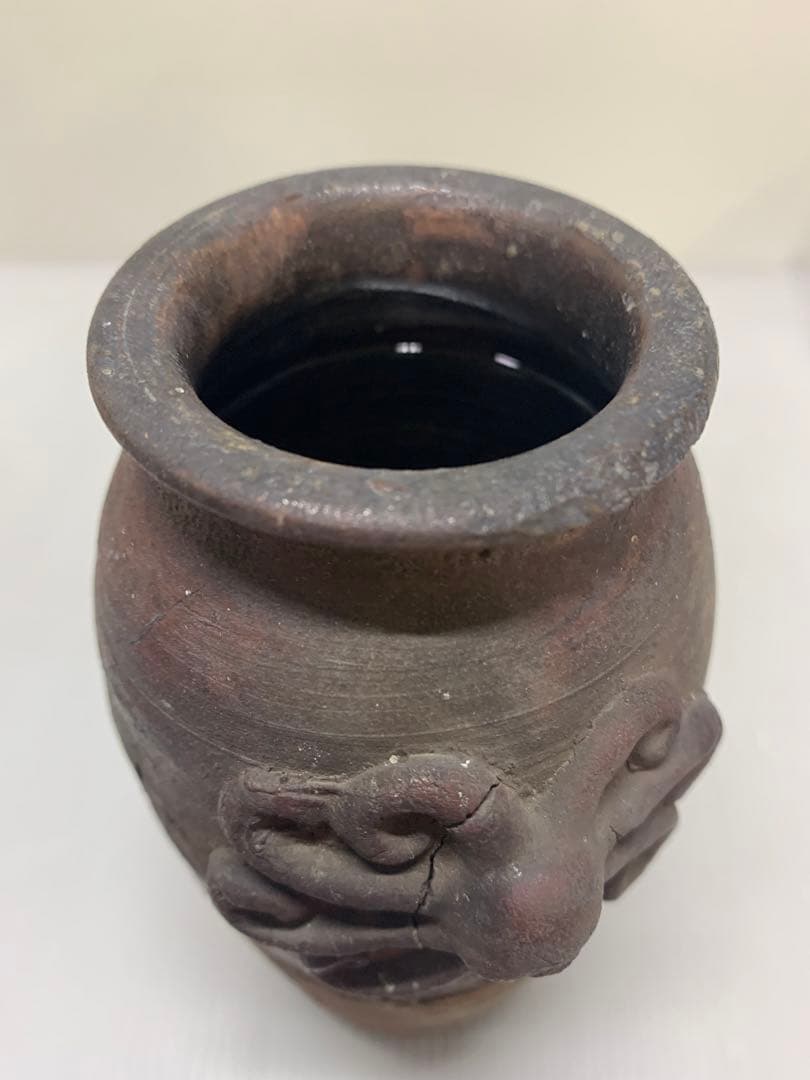 古備前 江戸幕末から明治 花瓶 置物 骨董 タコ型 時代物