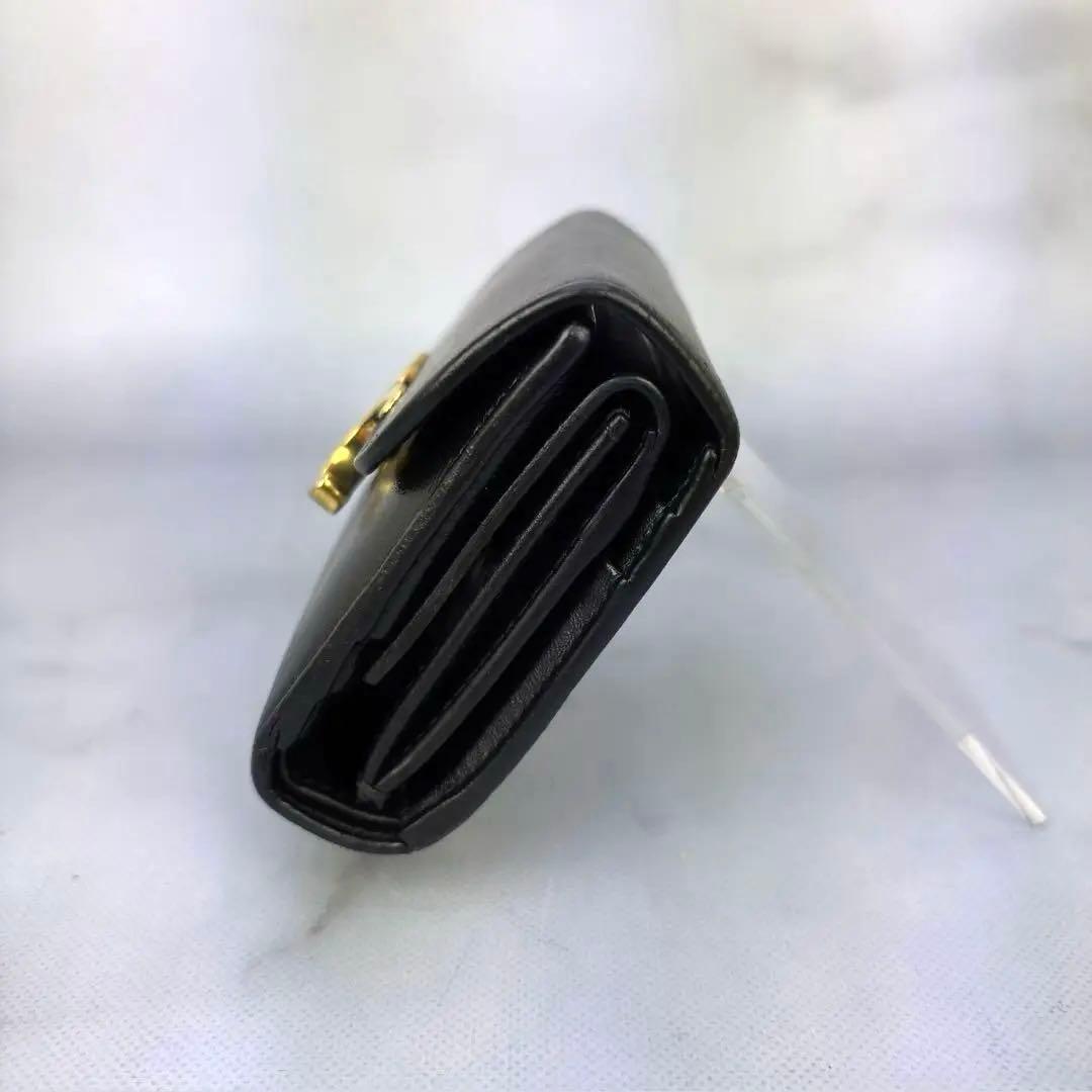 【極美品】 正規品✨ CELINE スモール フラップウォレット トリオンフ 黒