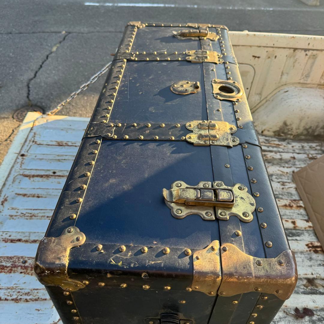 石川トランク製大型船舶トランク 海軍 戦前物？ヴィンテージ昭和レトロアンティーク