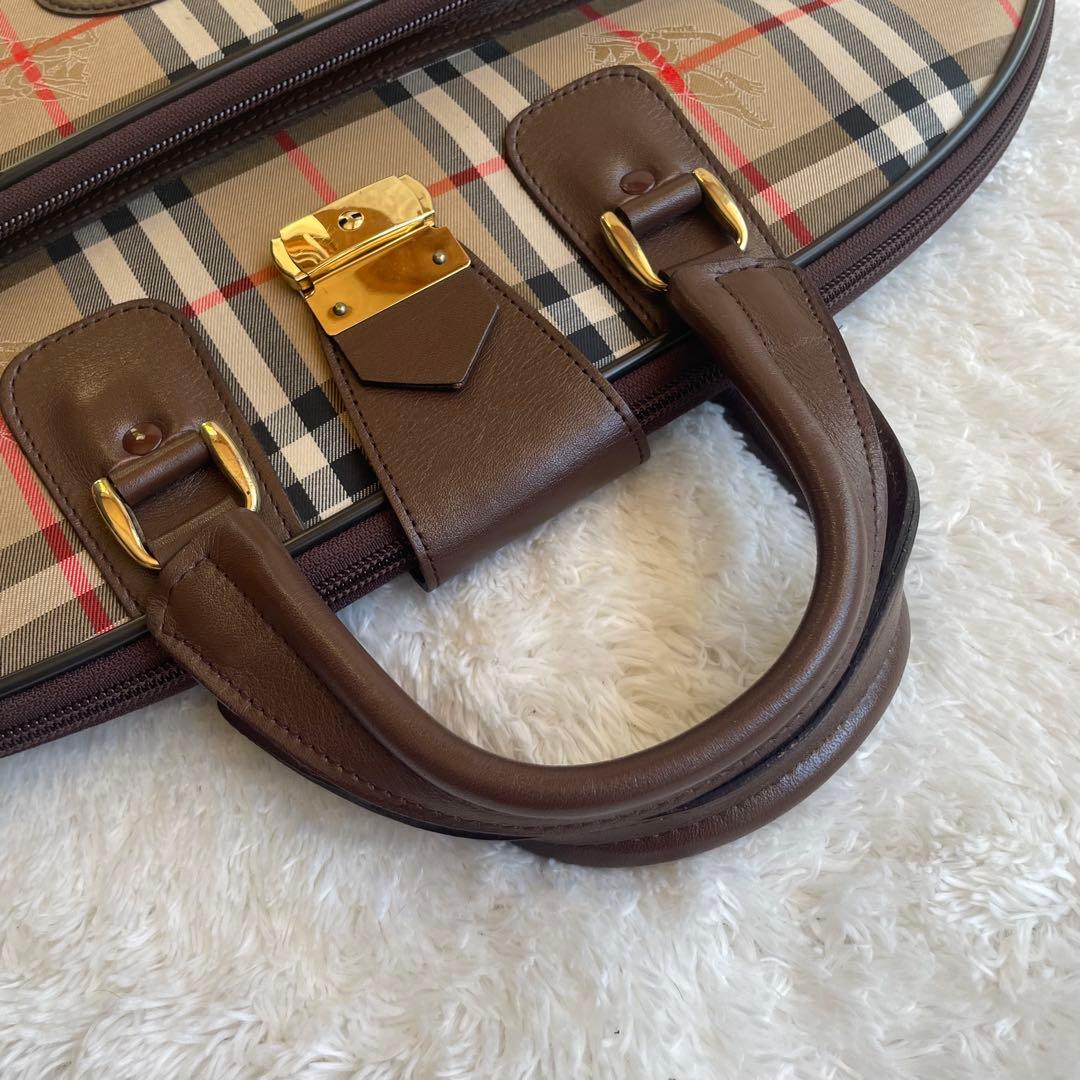 極美品✨バーバリー　スーツバッグ　ガーメントケース　ノバチェック　ホースロゴ