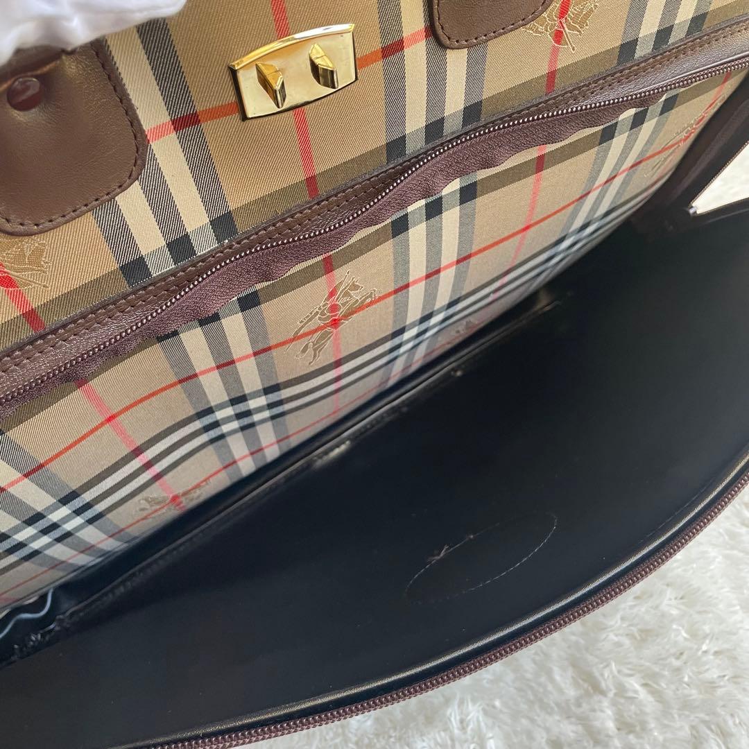 極美品✨バーバリー　スーツバッグ　ガーメントケース　ノバチェック　ホースロゴ