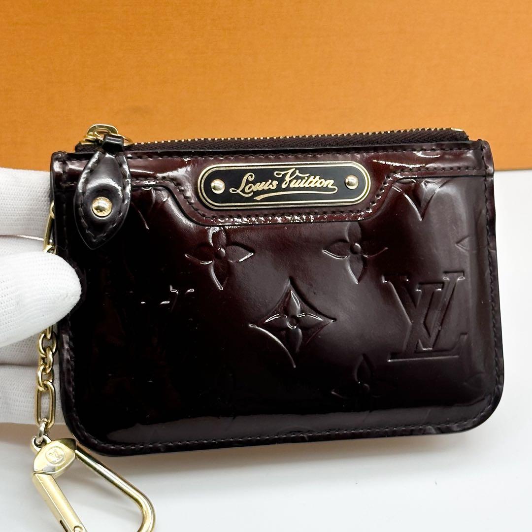 ルイヴィトン ポシェット クレ NM 新型 アマラント モノグラム キーホルダー