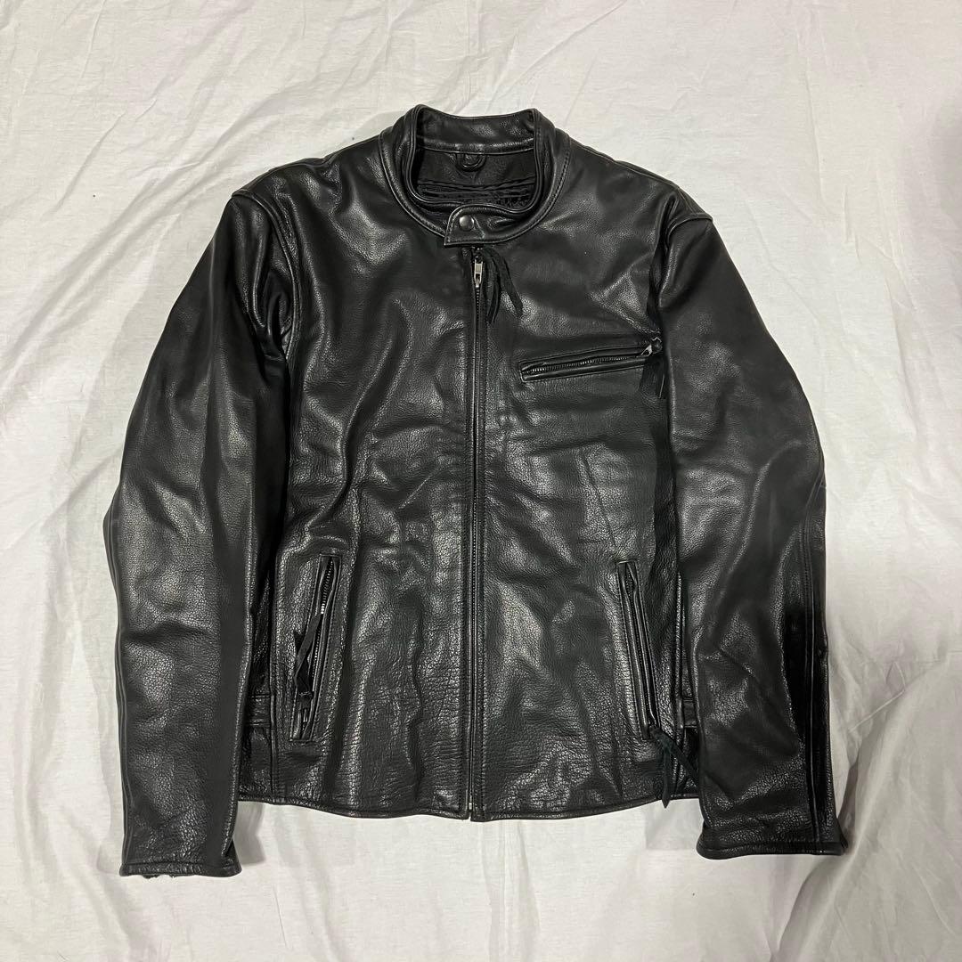 MOTO-FIELD 本革 シングルライダース レザージャケット L