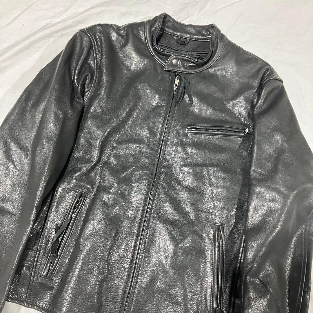 MOTO-FIELD 本革 シングルライダース レザージャケット L
