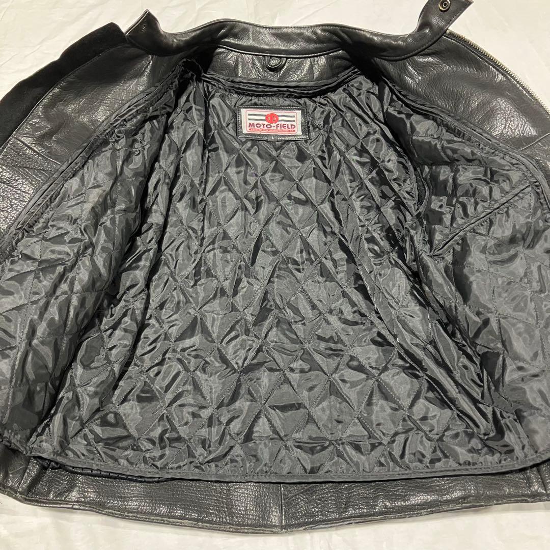 MOTO-FIELD 本革 シングルライダース レザージャケット L