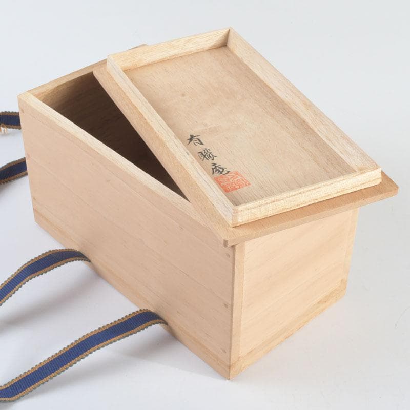 aoi　島津有職庵作　本金箔京彩　ぶりぶり香合　共布共箱　V　9488