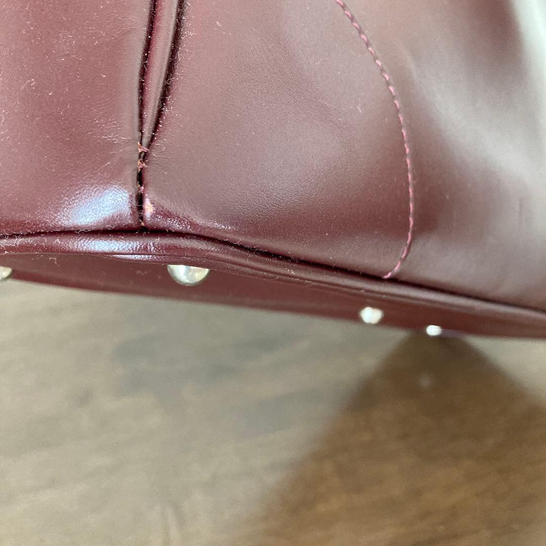 傳濱野（皇室御用達）クラッシックトートバッグ　ボルドー