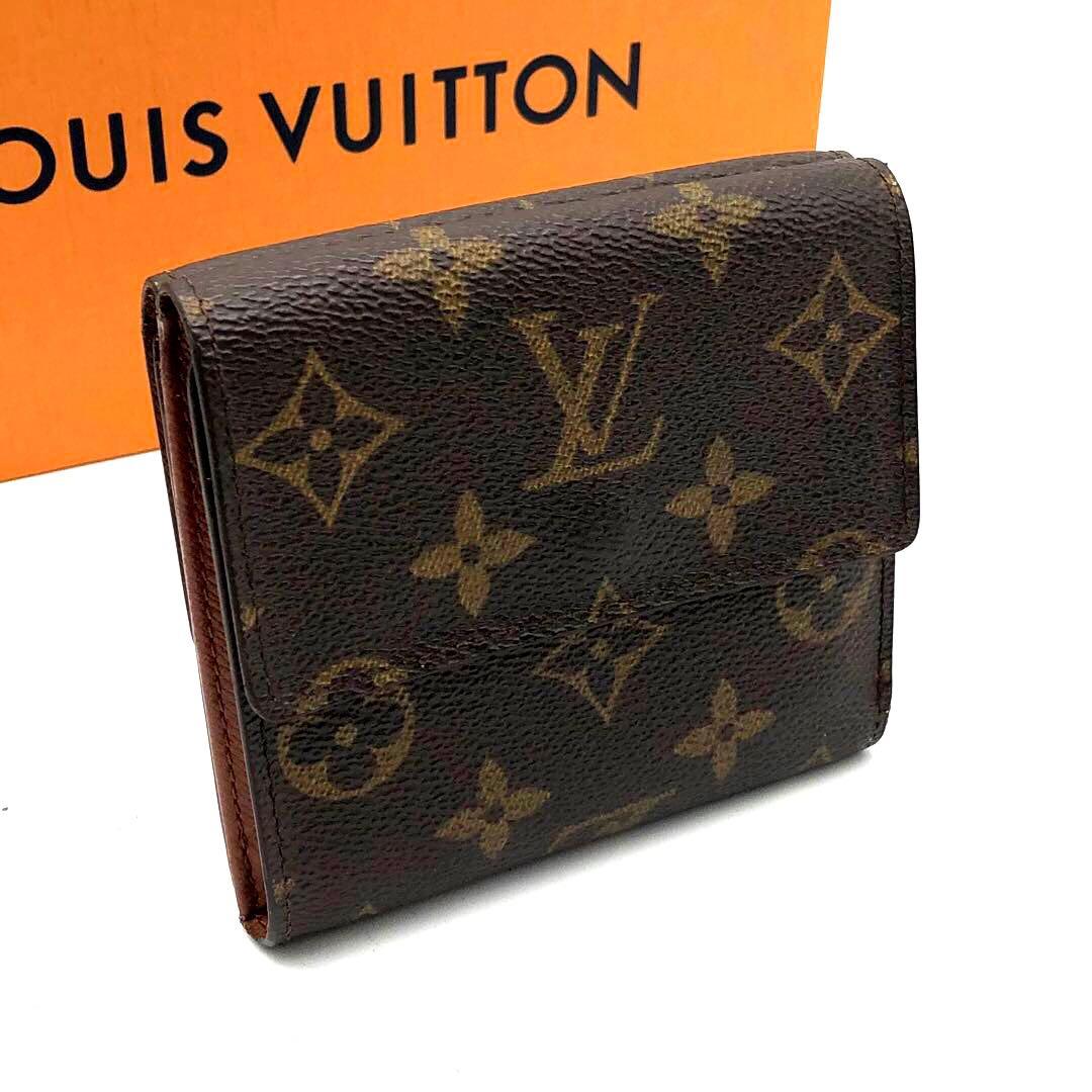 ルイヴィトン モノグラム 三つ折り財布 ポルトモネビエカルトクレディ ブラウン