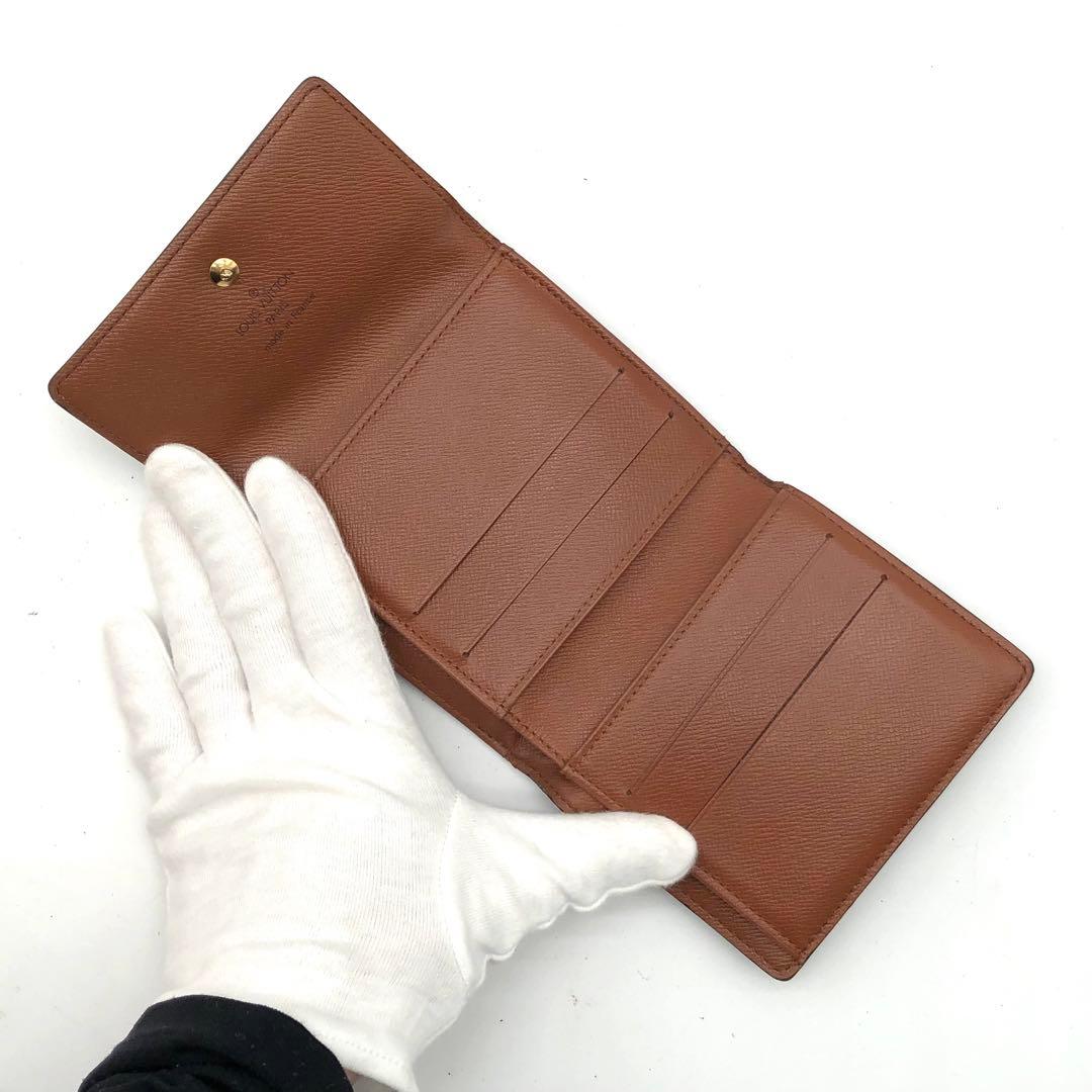 ルイヴィトン モノグラム 三つ折り財布 ポルトモネビエカルトクレディ ブラウン