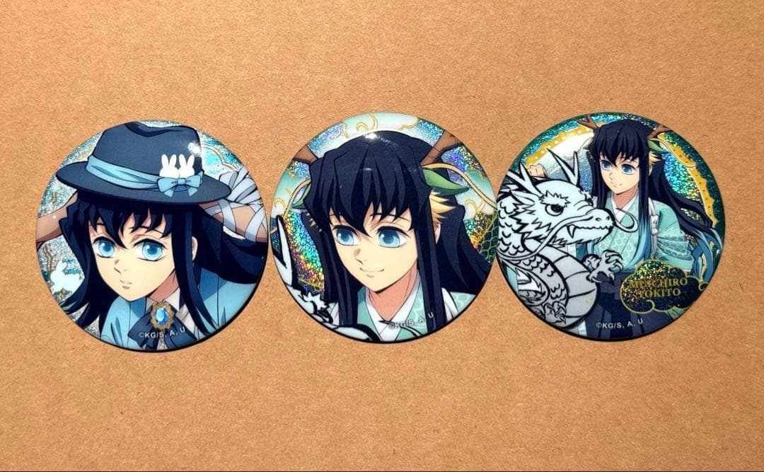 3点　鬼滅の刃 鬼滅祭 辰年 卯年 缶バッジ 時透無一郎