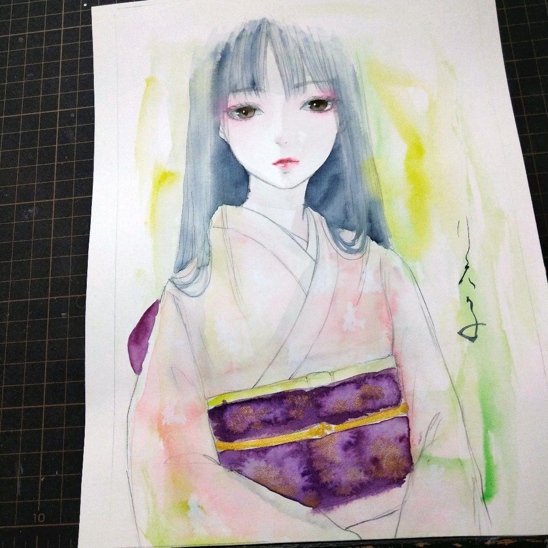 23119/B  専用　絵画　　ドローイング　和装