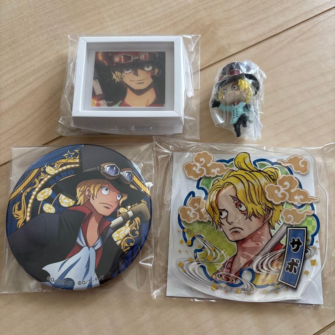 ONE PIECE サボ 缶バッジアクリルバッジ キーホルダー