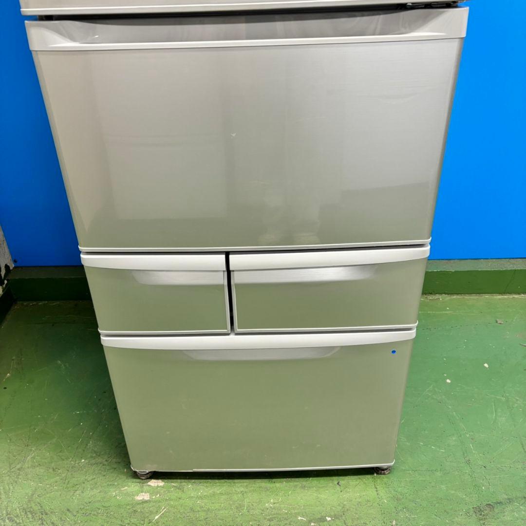 523 東芝 大型冷蔵庫 400L強 右開き 自動製氷 5ドア 大人気　シルバー