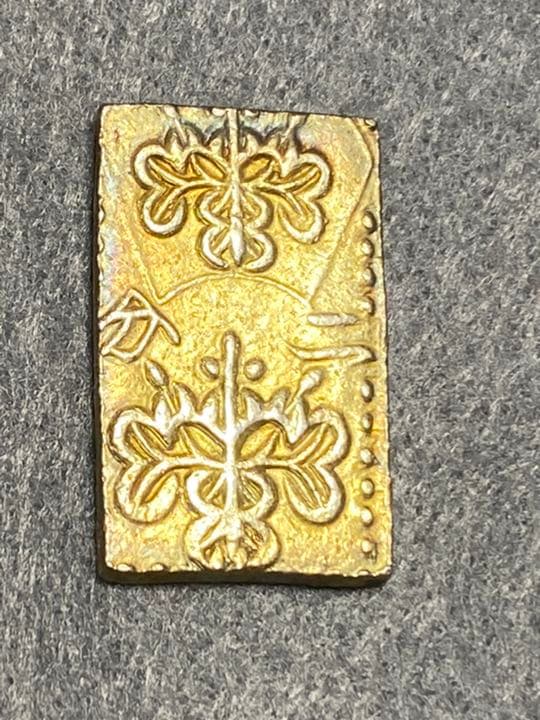 古銭、貨幣、金貨、文政二分判金、本物、綺麗