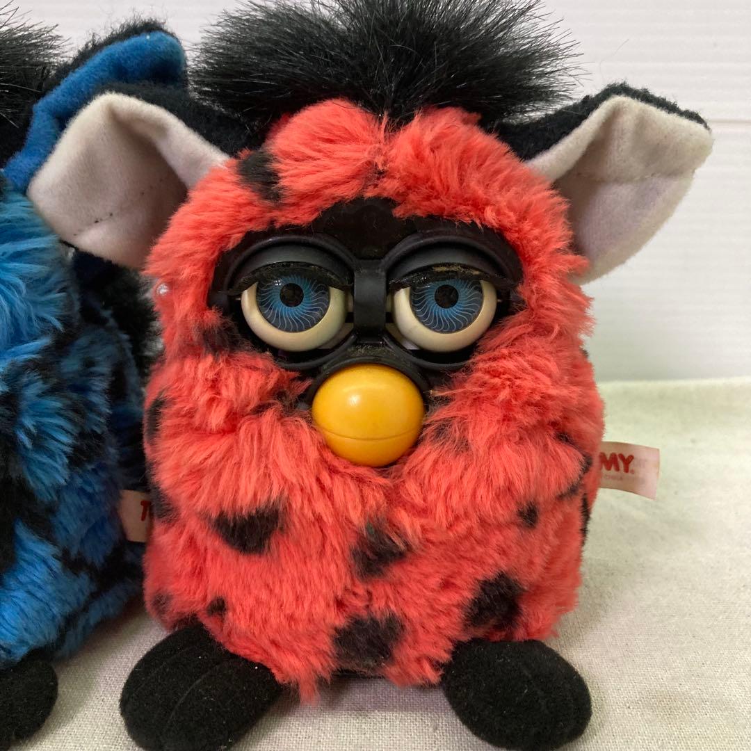 TOMY　トミー　初代ファービー 1999年 ブルー×ブラック　レッド×ブラック