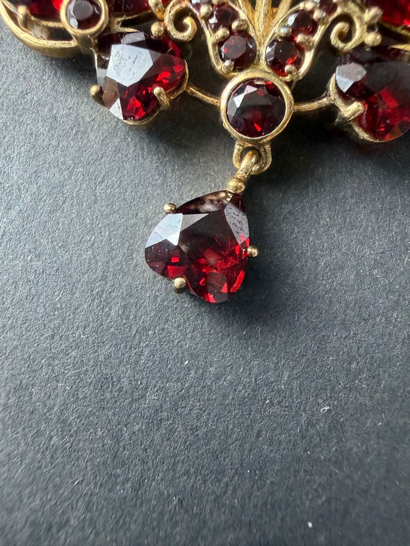 碌山ジュエリー　ガーネット　ブローチ　ペンダントトップ　silver925