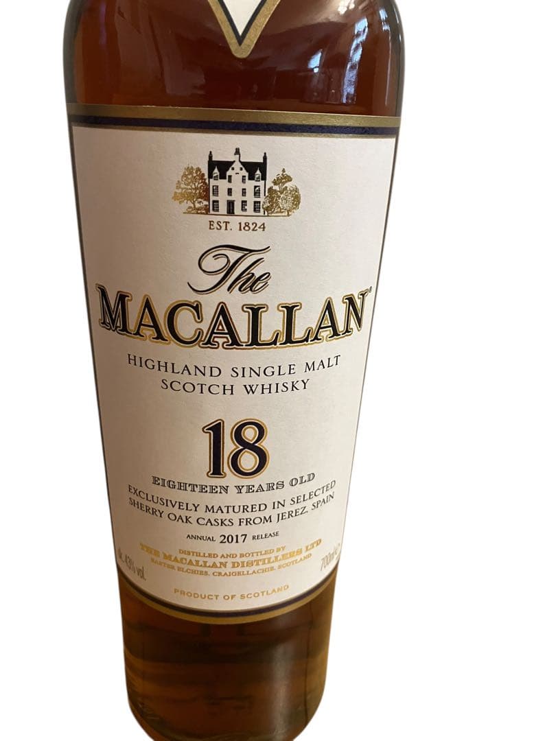 The Macallan 18年 シングルモルトウイスキー 2017年