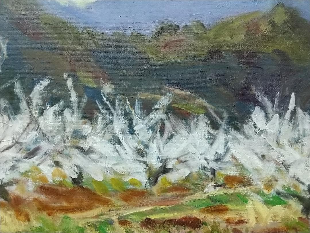 油絵「曽我梅林」 絵画  P8